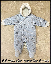 Blue Baby Snowsuit sz 6 mos $10
