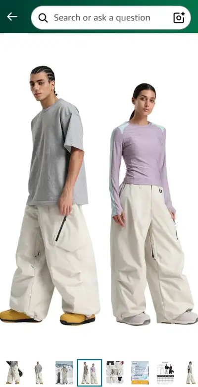 Baggy Cargo Ski Snow Pants Loose Fit Waterproof sz XS, View more