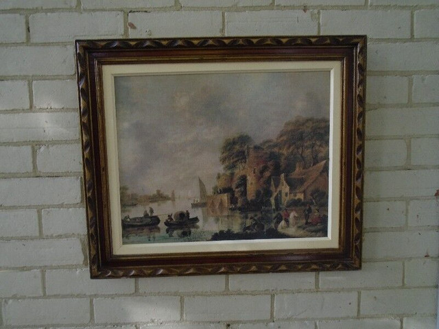 Vintage Unknown “Old Master “Framed Print in Arts & Collectibles in Pembroke - Image 4