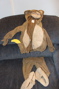 Halloween monkey costume-size 2-3 kids
