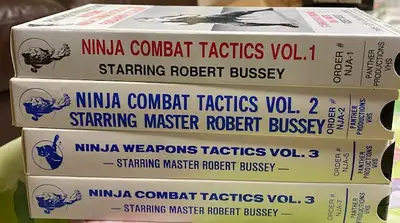 Volume 1 to 4 of Master Robert Bussey 4 VHS Tapes for NINJA COMBAT TACTICS Asking: $25 each or obo f...