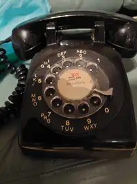 Vintage Northern Electric black rotary telephone