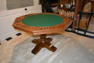48" Solid Oak Poker Table! - Trade for wood???, View more
