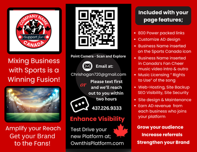 FREE Sports Platform landing page to generate AD income, View more