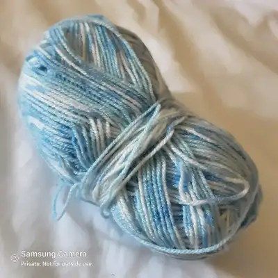 80 gram ball blue white Variegated yarn, View more