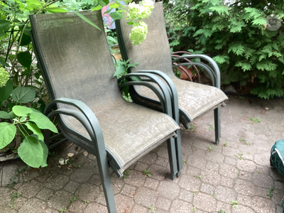 4 woven garden chairs with plant designs for sale, View more