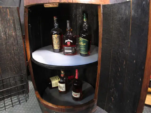 CUSTOM MADE BARREL LIQUOR CABINET in Hutches & Display Cabinets in City of Toronto - Image 5