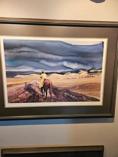 Two signed prints with Western Theme, View more