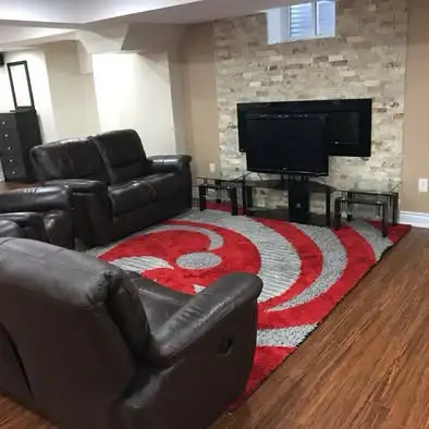 HUGE BASEMENT - COMPLETELY FURNISHED (Queen Bed/chester/dresser/ / Living room sofas, rug, TV, dinin...