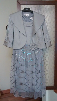 Mother of the Bride Dress (Silver Grey) Size 10