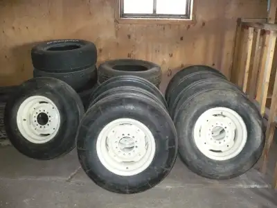 I have several used 11L x 15" highway implement tires mounted on rims for sale. Carrying capacity of...