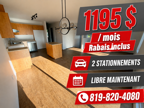 1325 $ / mois Rabais équivalent à 1 mois gratuit ➡️ Revient à environ 1195 $ / mois sur 12 mois ✅ En...