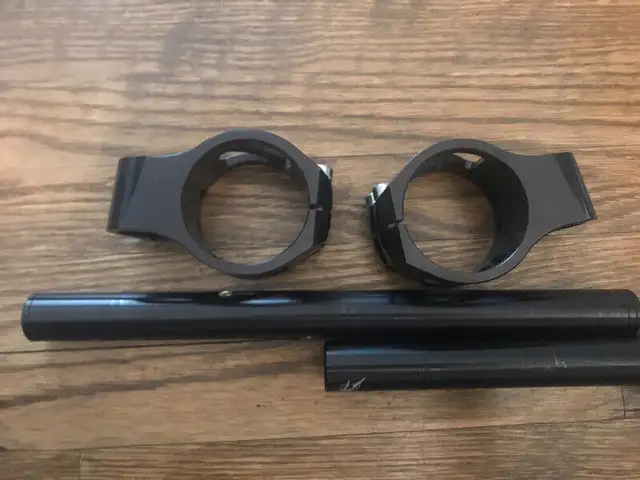 Woodcraft 56mm clip on handle bar 7/8”set Billet Ducati BMW in Other in Barrie - Image 5