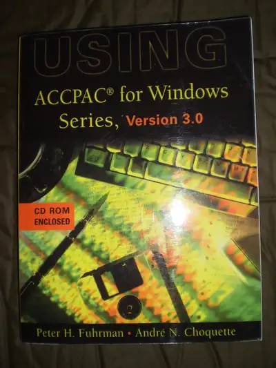 Vintage Software, USING ACCPAC For Windows Prentice Hall Book AND Software, for IBM, PC, AT, XT and...