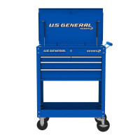 US GENERAL Four Drawer Mechanics Tool Carts Blue Red New In Box