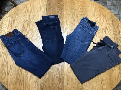 Boys Brand Name Jeans. $10 each. 2- Abercrombie & Fitch (size 28). 1- West 49 (size 28). 1- Bluenote...
