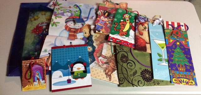 11 Christmas Gift Bags For Sale  - Up To 17.5” in Hobbies & Crafts in Oakville / Halton Region