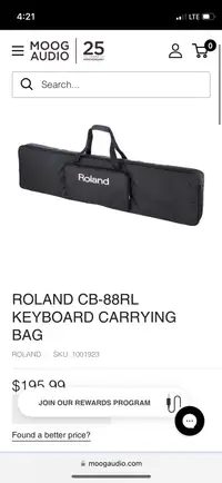 Roland CB-88RL Keyboard Carrying Case