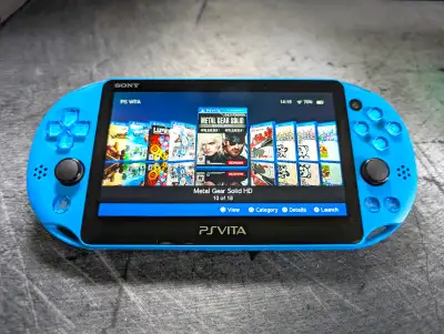 Blue PSVITA SLIM 2000 Playstation ps vita MODDED w/ 500+ Games, View more