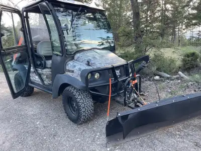 FOR SALE: Bobcat Club Car 2200D 4x4 Diesel Utility Vehicle – Cab, Plow & Trailer Included Well-kept...