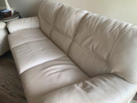 Natuzzi Leather Couch ( Cream)