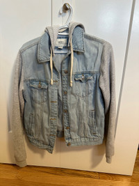 Ladies Jean Jacket with Removable Hoody