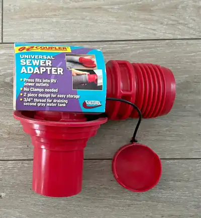 PRICE: $15 LOCATION: SW Airdrie, AB CONDITION: NEW-IN-PACKAGE DETAILS: • EZ Coupler universal sewer...