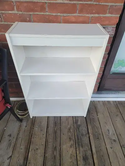 3 Shelf White Bookcase, View more