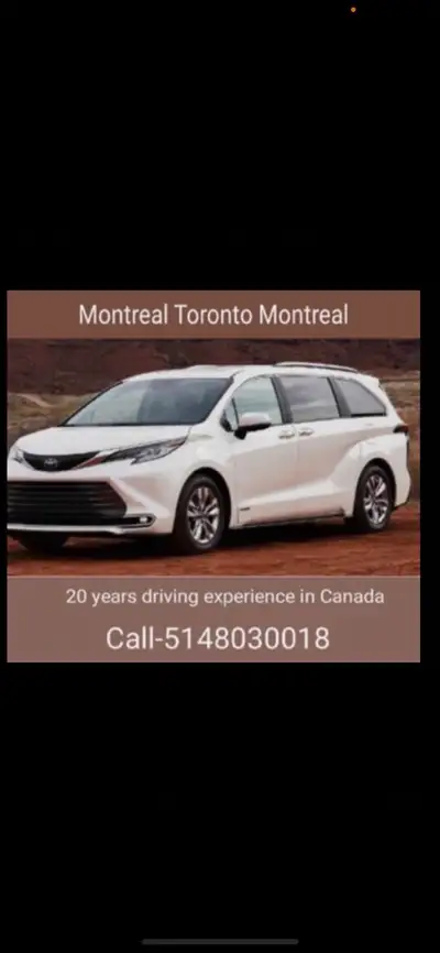 EXPRESS.HASSLE FREE-EVERY DAY Rideshare van Montreal to Toronto, View more