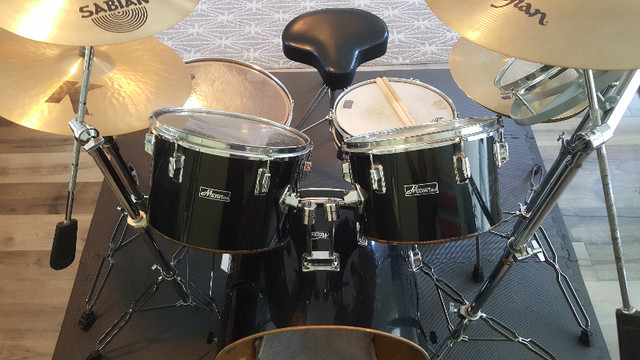 Drum Set, Zildjian Sabian, Cymbals, Roto-Toms, Hi-Hat, Throne in Drums & Percussion in Peterborough - Image 4