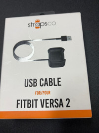 StrapsCo USB Charger for Fitbit Versa 2