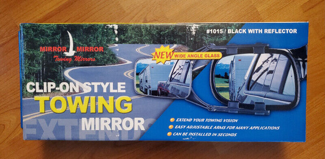 CLIP-ON STYLE TOWING MIRROR + BRAND NEW IN BOX in RV & Camper Parts & Accessories in Burnaby/New Westminster