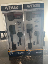 Two Weiser Handle Sets with Deadbolts