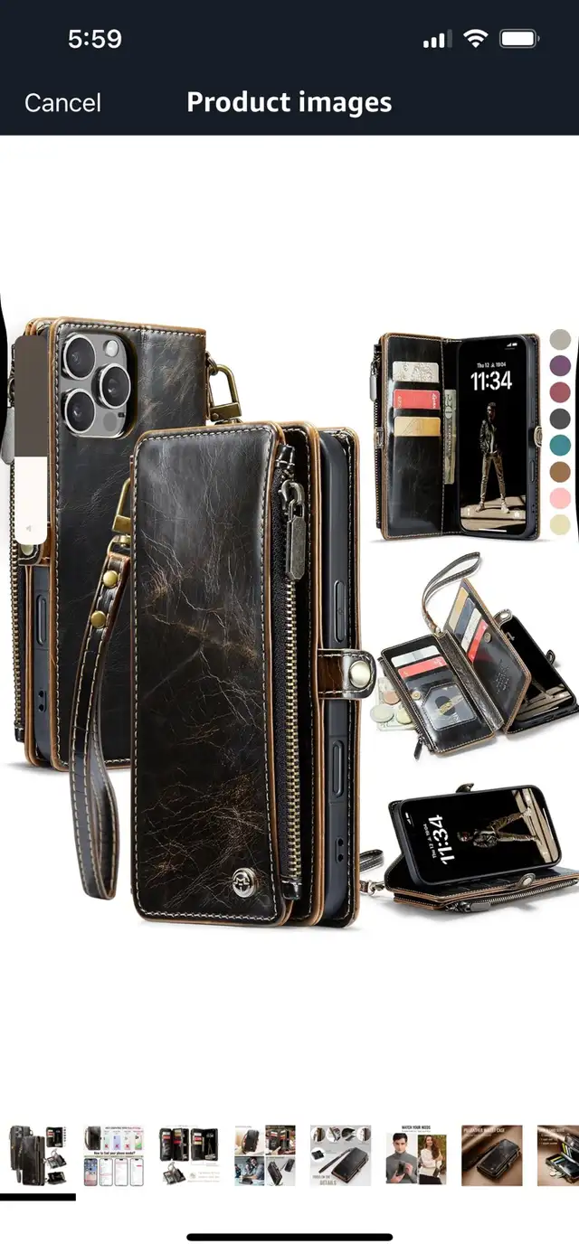 NEW-Defencase iPhone 16 Pro Wallet Case with Zipper in Cell Phone Accessories in Mississauga / Peel Region - Image 2