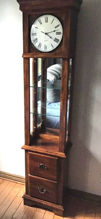 NEW Wooden Clock Display Cabinet 