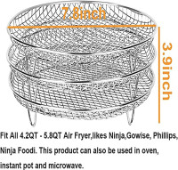 Air-fryer stackable racks (9-inch diameter)