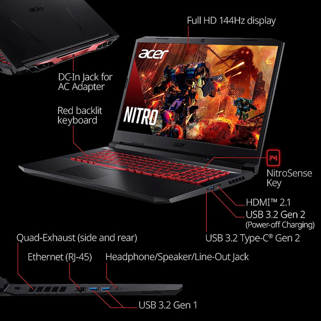 Acer Nitro 5 An517-54-79l1 Gaming Laptop  144752 in Laptops in Belleville - Image 4