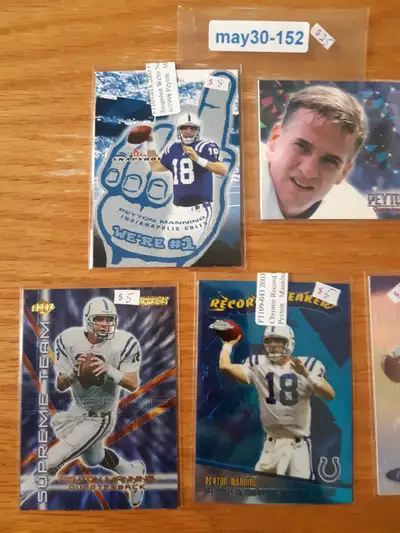 Football Quaterback SuperStar Peyton Manning Lot inserts, View more