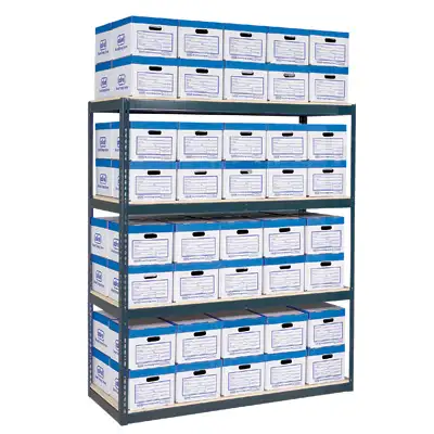 FILE BOX STORAGE SHELVING, ARCHIVE SHELVING, BANKERS BOX STORAGE, View more
