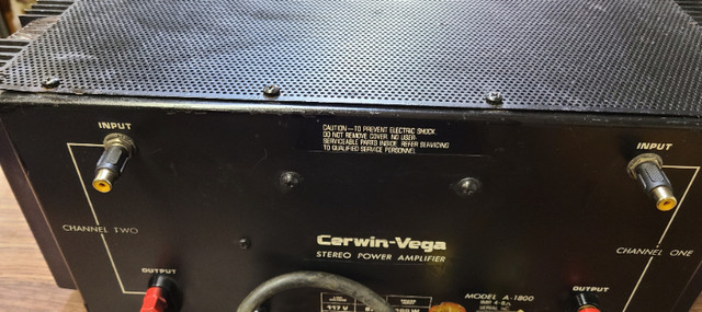 CERWIN VEGA A-1800I POWER AMPLIFIER in Stereo Systems & Home Theatre in City of Toronto - Image 3