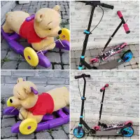 kid kids Scooter pink wheel and baby Winnie the Pooh