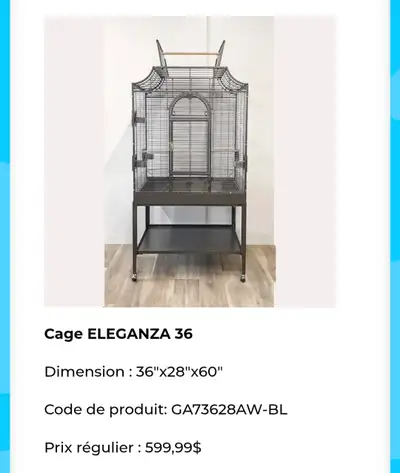 Grande cage spacieuse pour perroquet, View more