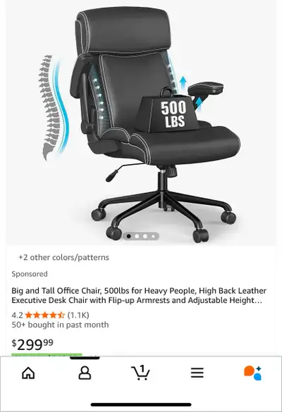 500lb capacity desk chair, View more