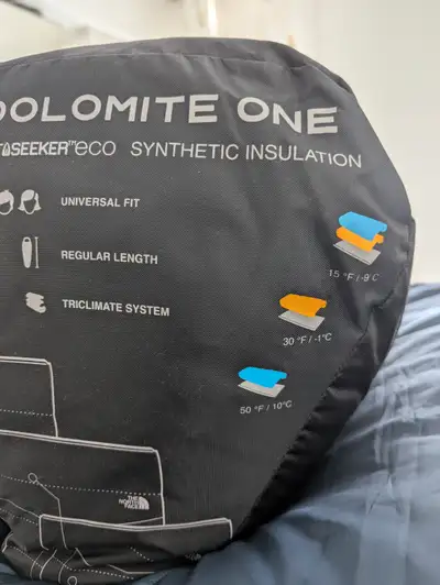 New with tag two sleeping bags. Specs in the photo. 160 each or 300 for both. Missed the return wind...
