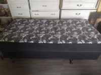 Single mattress+boxspring+bed frame