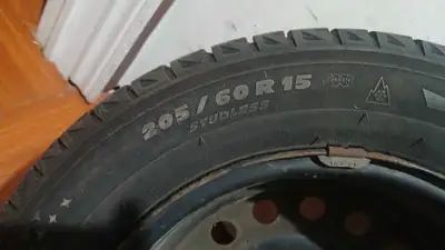 205/6015 michelin tire with rim $50/each $160 for the set of four pick up from finch n birchmount