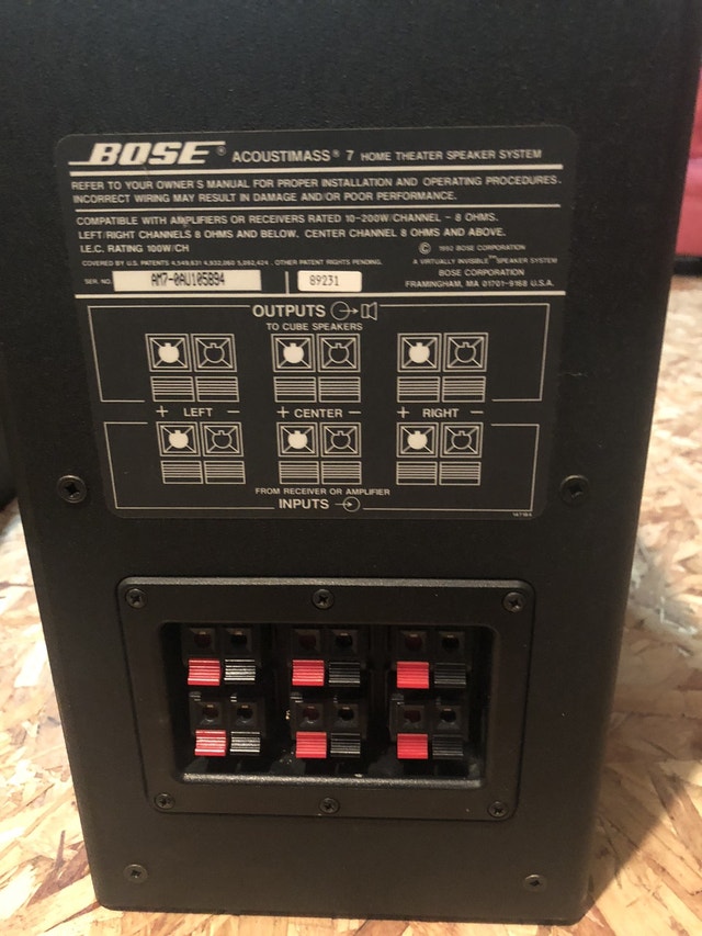 Bose Acoustimass AM7 speakers with stands Speakers Barrie Kijiji