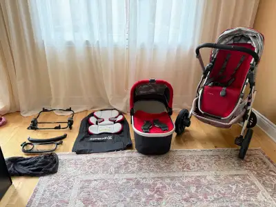 UPPAbaby Vista Stroller Set + Bassinet + Accessories (Good Condi, View more