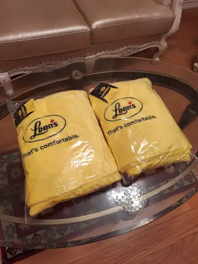 Two Comfy Blankets, BrandNew.Soft and Fuzzy.Color:Yellow.Each$10, View more