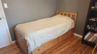 Twin Captain's bed with Mattress